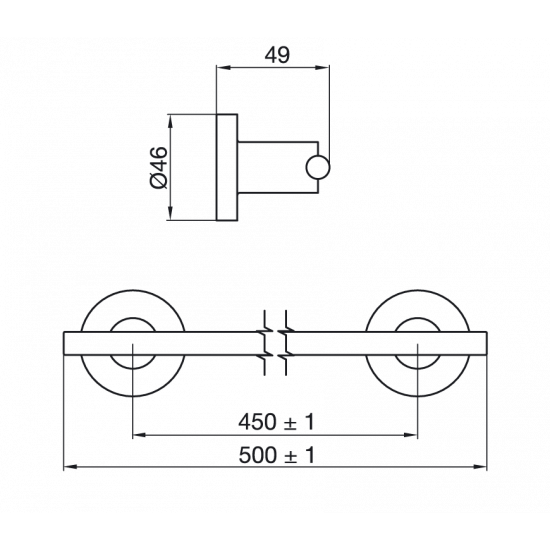 LIBBY TOALLERO BARRAL 45cm RECTO FV CROMO (0164/39)