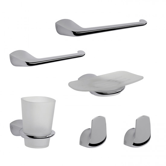 SET COMBO EPUYEN SET 6 ACCESORIOS DE BAÑO CROMO FV ( 179.06/L2 )