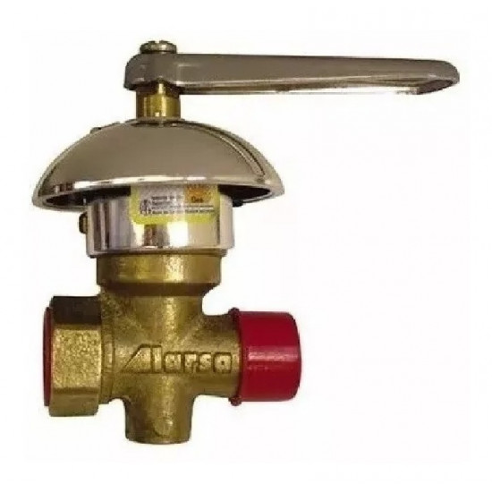 LLAVE GAS CON CAMPANA ALARSA 3/4"