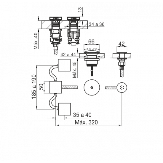 GRIFERIA CHALTEN BIDET CROMO FV ( 0295/H4 )