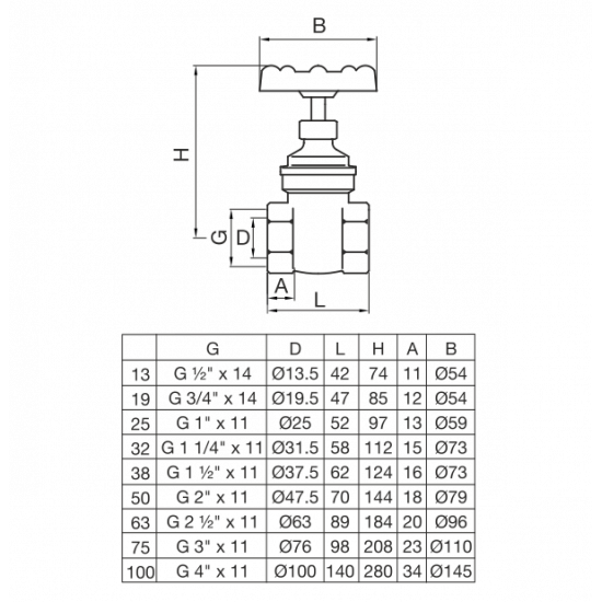 VALVULA ESCLUSA 013mm 1/2 FV ( 0600 13  )