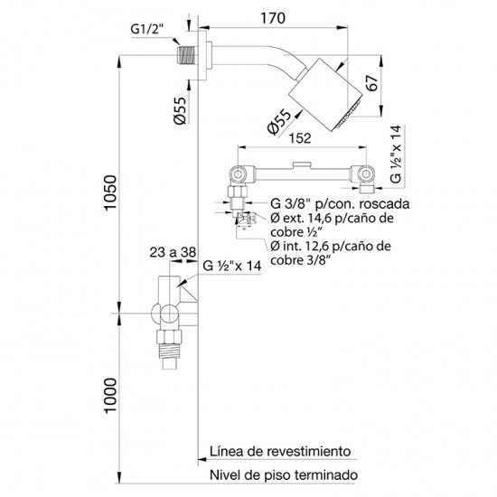 GRIFERIA NEWPORT PLUS DUCHA EMB. SIN TRANSFERENCIA FV CROMO ( 0109/B2P )