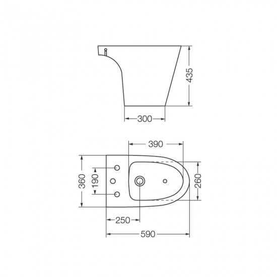 MARINA BIDET 3 AGUJEROS ( BHA3J )