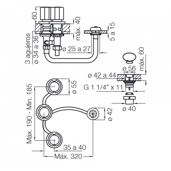 GRIFERIA ALLEGRO BIDET FV CROMO 295/15