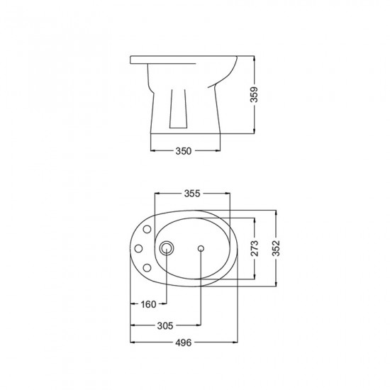 ANDINA BIDET 3 AGUJEROS FERRUM ( BEA3 )