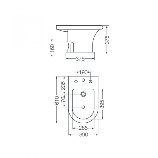 MURANO BIDET 3 AGUJEROS ( BUR3E )