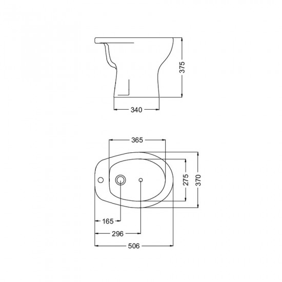 ATUEL BIDET 1 AGUJERO FERRUM ( BFR1 )