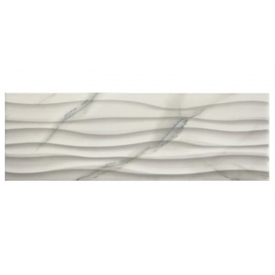 PORCELANATO 28.5 88.5 CA MARMO WAVE WHITE ( 1m2 x CAJA )