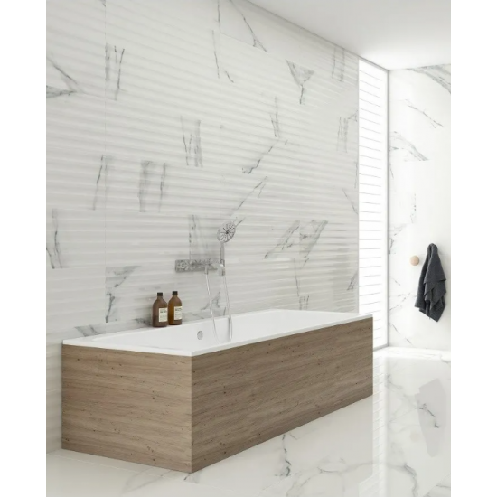 PORCELANATO 28.5 88.5 CA MARMO WAVE WHITE ( 1m2 x CAJA )