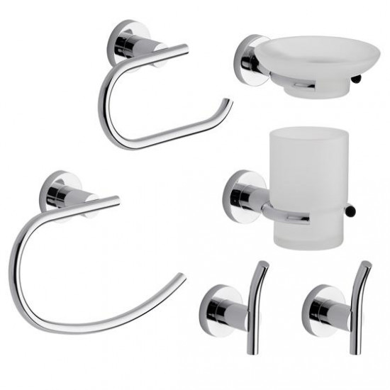 LIBBY ACCESORIOS BAÑO 6 PIEZAS FV CROMO (0179.06/39 CR)