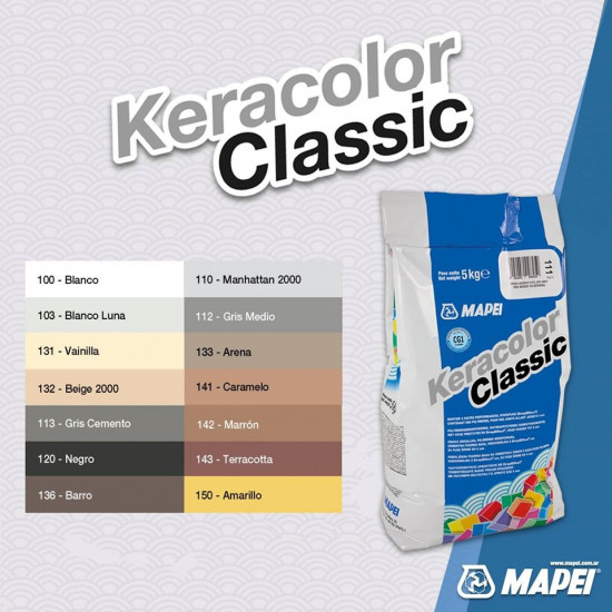 MAPEI KERACOLOR CLASSIC TERRACOTA JUNTA CERAMICOS/PORCELANATOS HASTA 6 mm. x 1 kg.