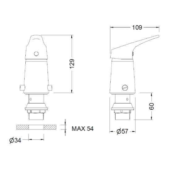 GRIFERIA MONOCOMANDO BIDET CROMO GE2 GENEBRE (002 61142 22 45 66)