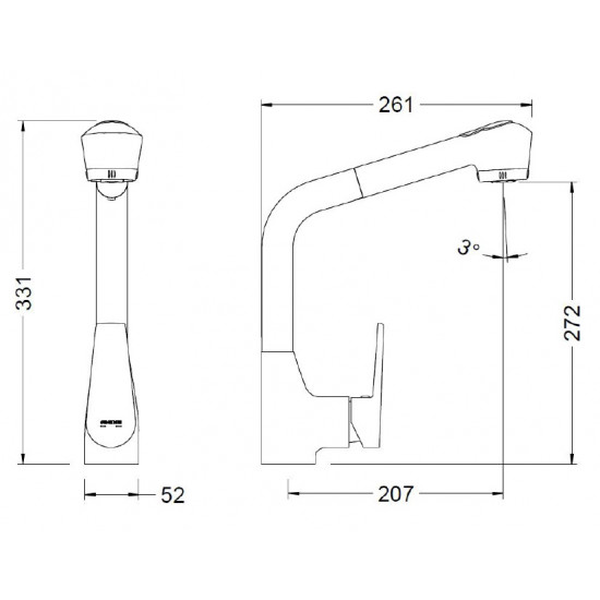 GRIFERIA MONOCOMANDO COCINA MESADA extraible KLIP GENEBRE ( 642061645