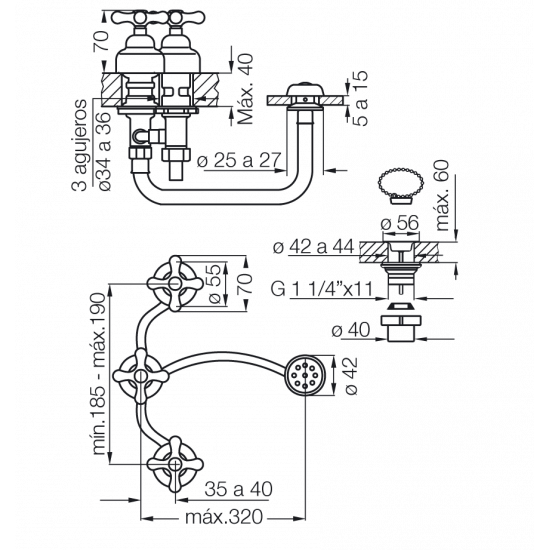 GRIFERIA MALENA FV BIDET CROMO 295/16