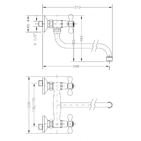 GRIFERIA GENEBRE NEW REGENT COCINA PARED "S" (002 68560 09 45 66)