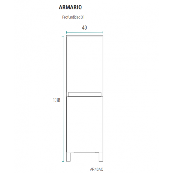 SCHNEIDER ARMARIO AQUA CARVALHO 40cm ( AR40AQC )