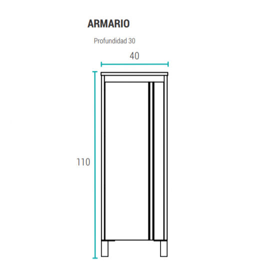 SCHNEIDER ARMARIO NATURE 40cm BLANCO TEXTURADO ( AR40NATXB )