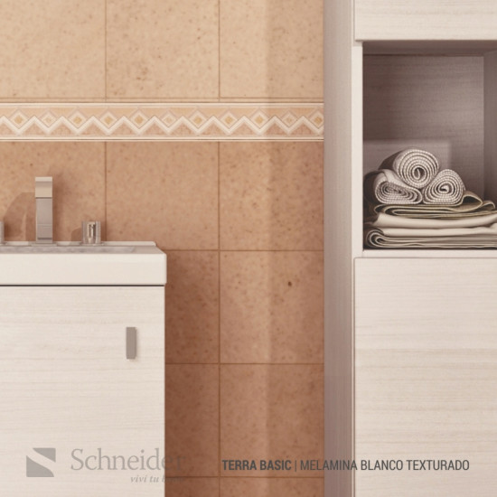 SCHNEIDER TERRA ANAQUEL BLANCO 30x110x30cm c/repisa 