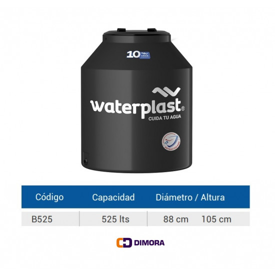 TANQUE CLASICO BICAPA 525 LTS. WATERPLAST 