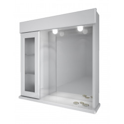 SCHNEIDER ESPEJO BIANCA blanco 60x60x14cm 1 puerta vidrio izquierda