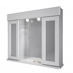 SCHNEIDER ESPEJO BIANCA blanco 70x60x14cm 2 puertas vidrio