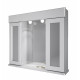 SCHNEIDER ESPEJO BIANCA blanco 70x60x14cm 2 puertas vidrio