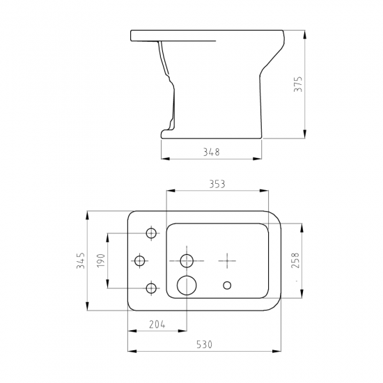 LIMAY BIDET 3 AGUJEROS FERRUM ( BCM3-B )