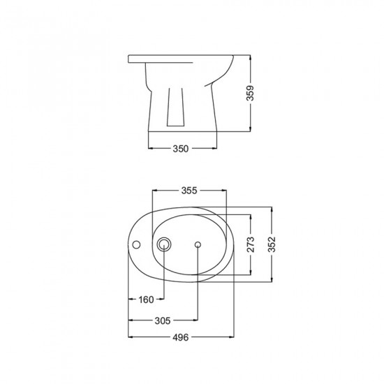 ANDINA BIDET 1 AGUJERO FERRUM