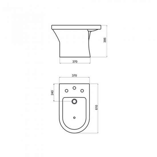 VARESE BIDET 3 AGUJEROS FERRUM ( BJA3J B )