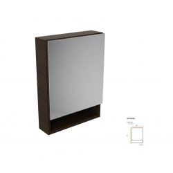 SCHNEIDER ECO ESPEJO WENGUE 40x55x12cm  1 puerta recta