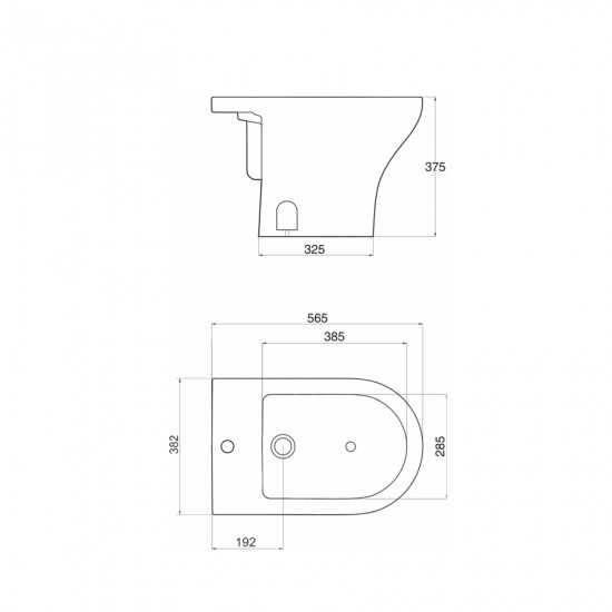 VENETO BIDET 1 AGUJERO FERRUM ( BTA1J B )