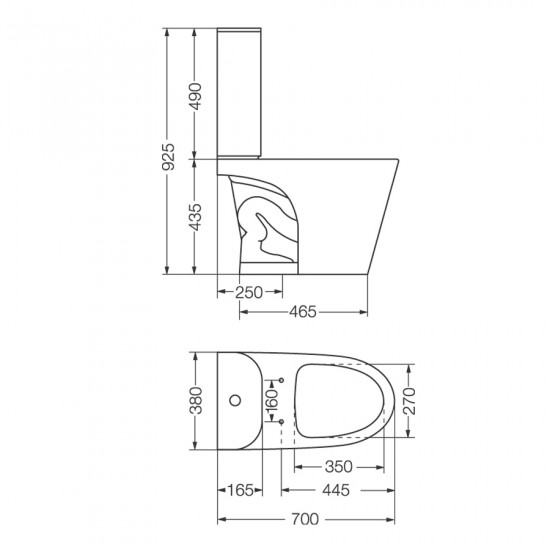 MARINA DEPOSITO APOYAR C/DESCARGA DUAL (DHW6F)