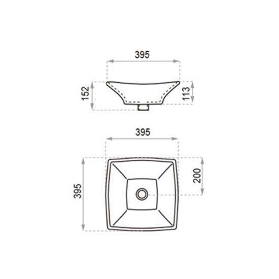 TORI CUADRA BACHA DE APOYAR 40 x 40 x 12 FERRUM ( L025K B )