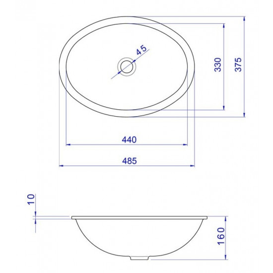 BACHA DECA BAJOMESADA OVAL ( L37 )