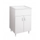 AMUBE TRENTO MUEBLE para LAVADERO BLANCO 57x46.5x83cm C/MESADA ACRILICO ( PARA ARMAR )