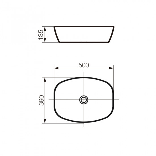 TORI CUADRA SLIM BACHA DE APOYAR 50 x 39 FERRUM ( LK435 B )