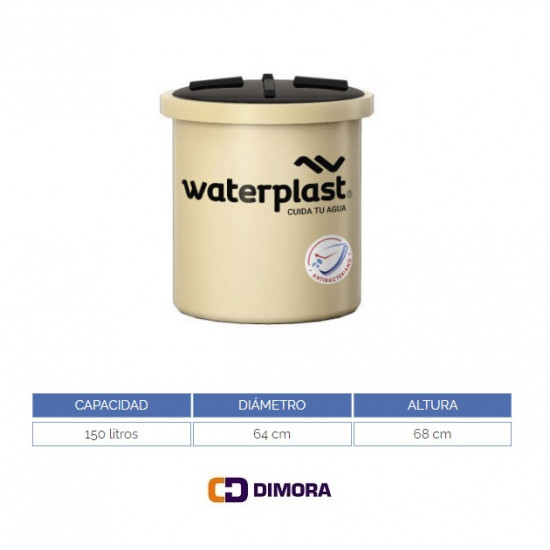 TANQUE MULTIPROPOSITO TRICAPA 150 LTS. WATERPLAST 