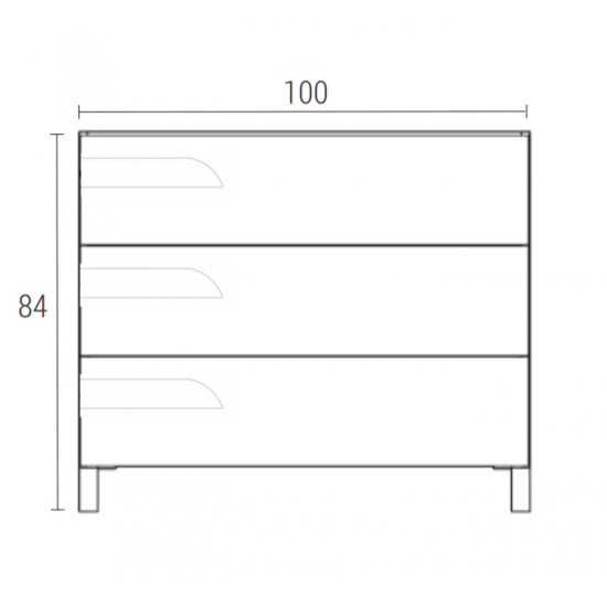 SCHNEIDER VANITORY RIVO 100cm PVC BLANCO ( V100RB )