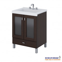 SCHNEIDER TERRA VETRO VANITORY WENGUE 50x57x36cm 2 puertas