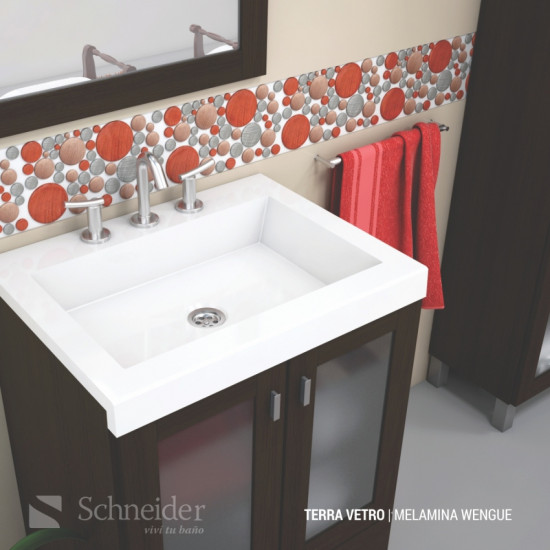 SCHNEIDER TERRA VETRO VANITORY WENGUE 50x57x36cm 2 puertas