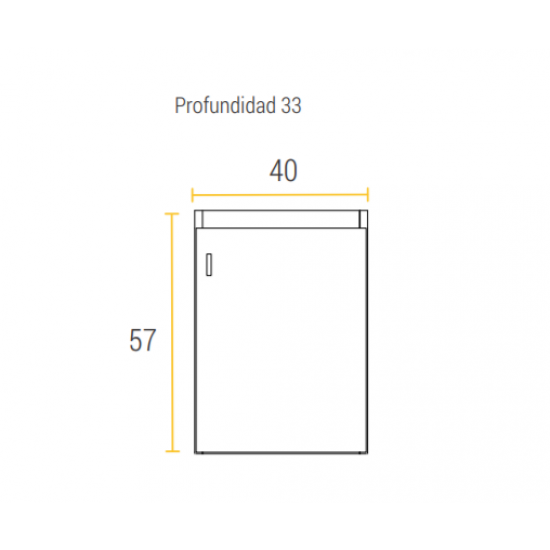 SCHNEIDER VANITORY COLGANTE 40 TERRA BASIC BLANCO