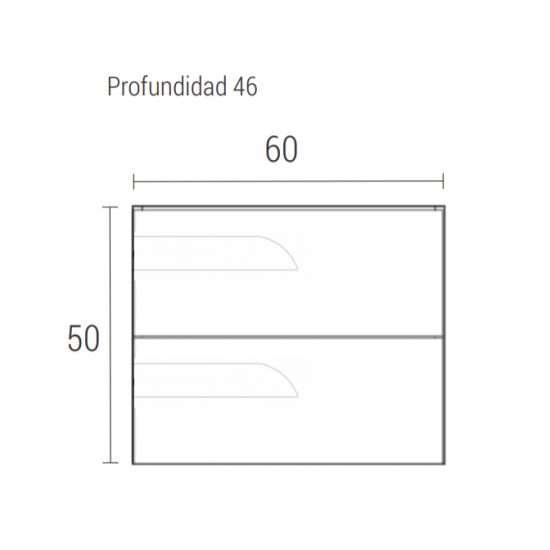 SCHNEIDER VANITORY RIVO de COLGAR 60cm PVC ROVERE ( VC60RR )