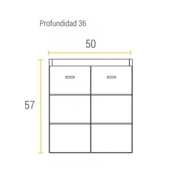 SCHNEIDER TERRA MATRIX VANITORY COLGANTE 50x57x36cm BLANCO