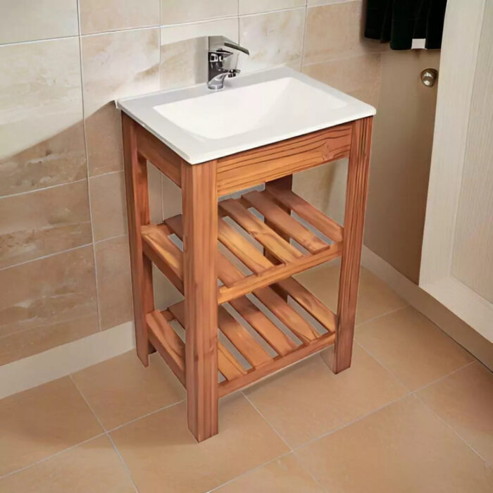 C010_B Vanitory Campo 50Cm + Mesada Marmolina (1 O 3 Agujeros) - Imagen 2