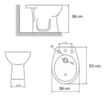 Marajo Bidet 3 Agujeros Deca Marajo Bidet 3 Agujeros Deca