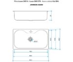 JOHNSON PILETA BACHA LUXOR SI85 ADD C/ORIF. P/DOSIF. (85,5 x 48 x 21