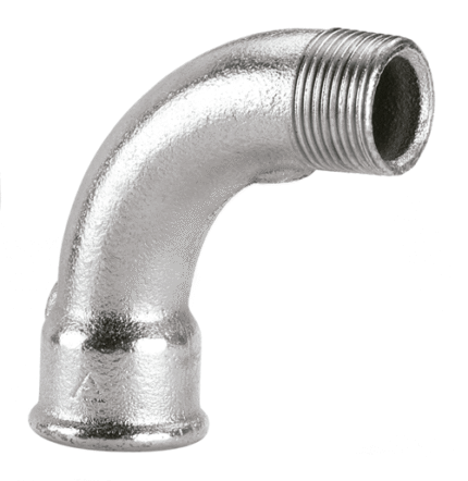 CURVA MH 90 x 013mm 1/2" GALV. "DEMA"