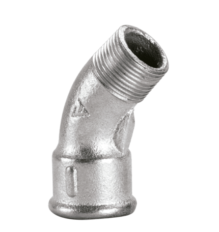 CURVA MH 45 x 013mm 1/2" GALV. "DEMA"