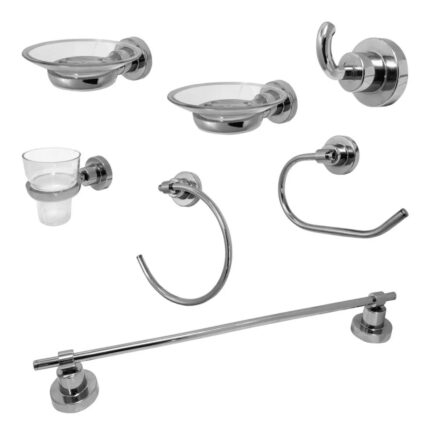 NOA SET ACCESORIOS 7 PIEZAS METALICO/ABS AQUALAF ( 407 )