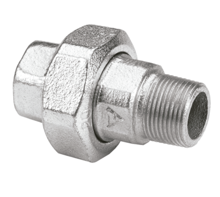 UNION DOBLE CONICA M-H x 100mm 4" GALV "DEMA"